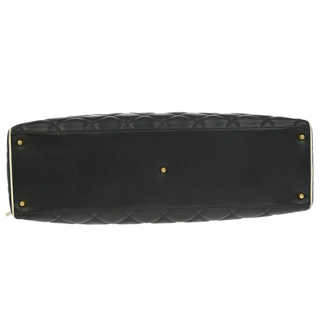Chanel Black Calfskin Bowling Bag