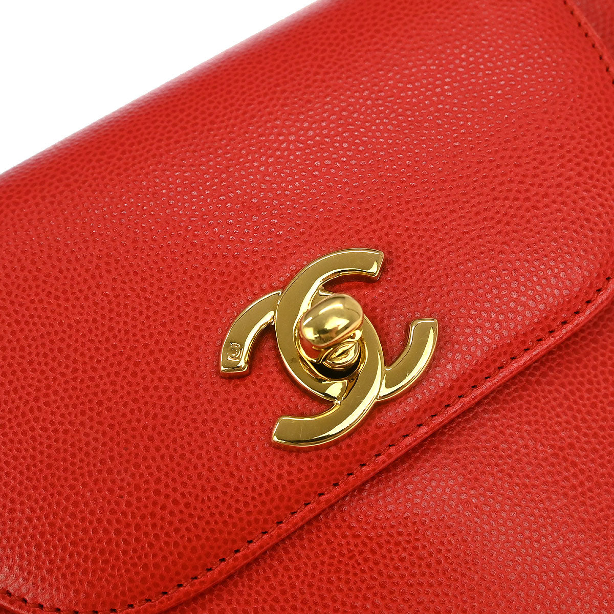 Chanel 1997-1999 Red Caviar Handbag
