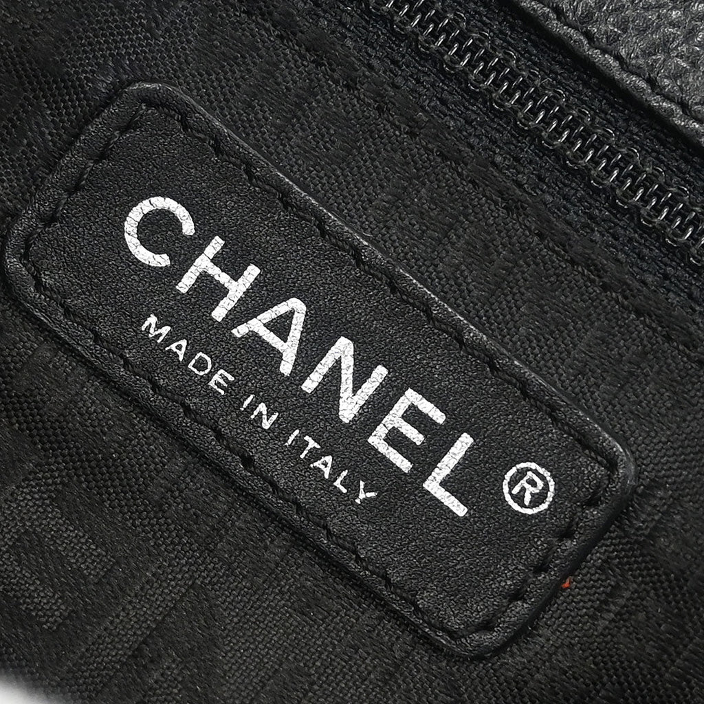 Chanel 2005-2006 Black Calfskin Mademoiselle Lock Cerf Executive Tote Bag