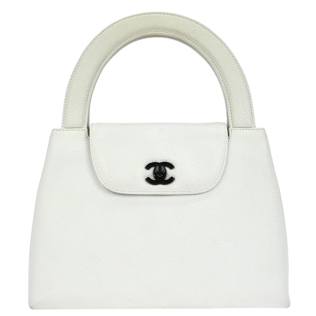 Chanel White Caviar Handbag