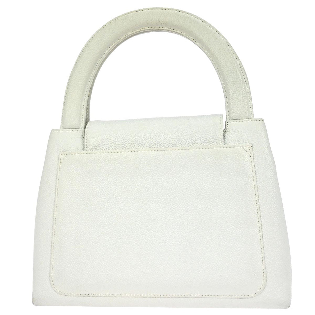 Chanel White Caviar Handbag
