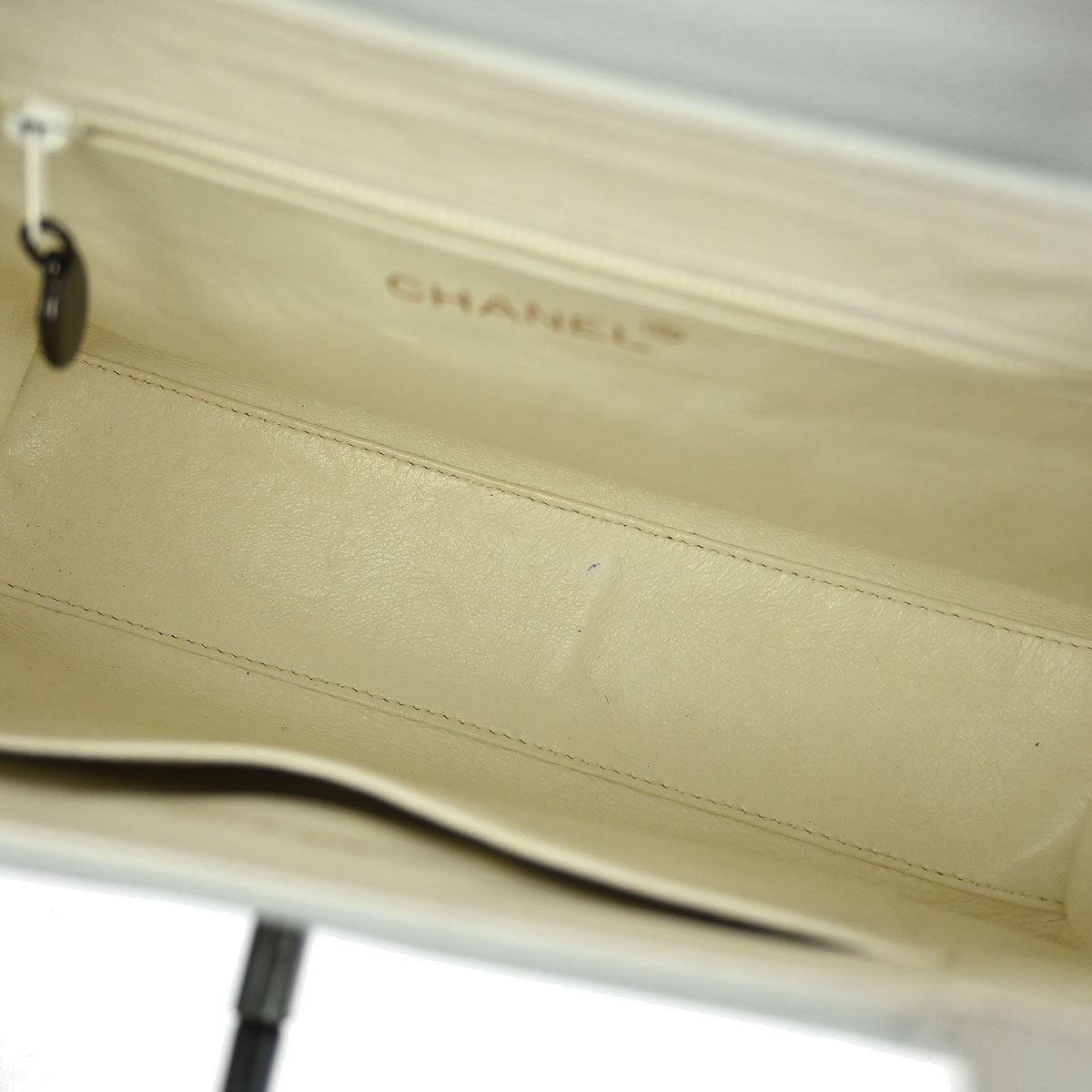 Chanel White Caviar Handbag