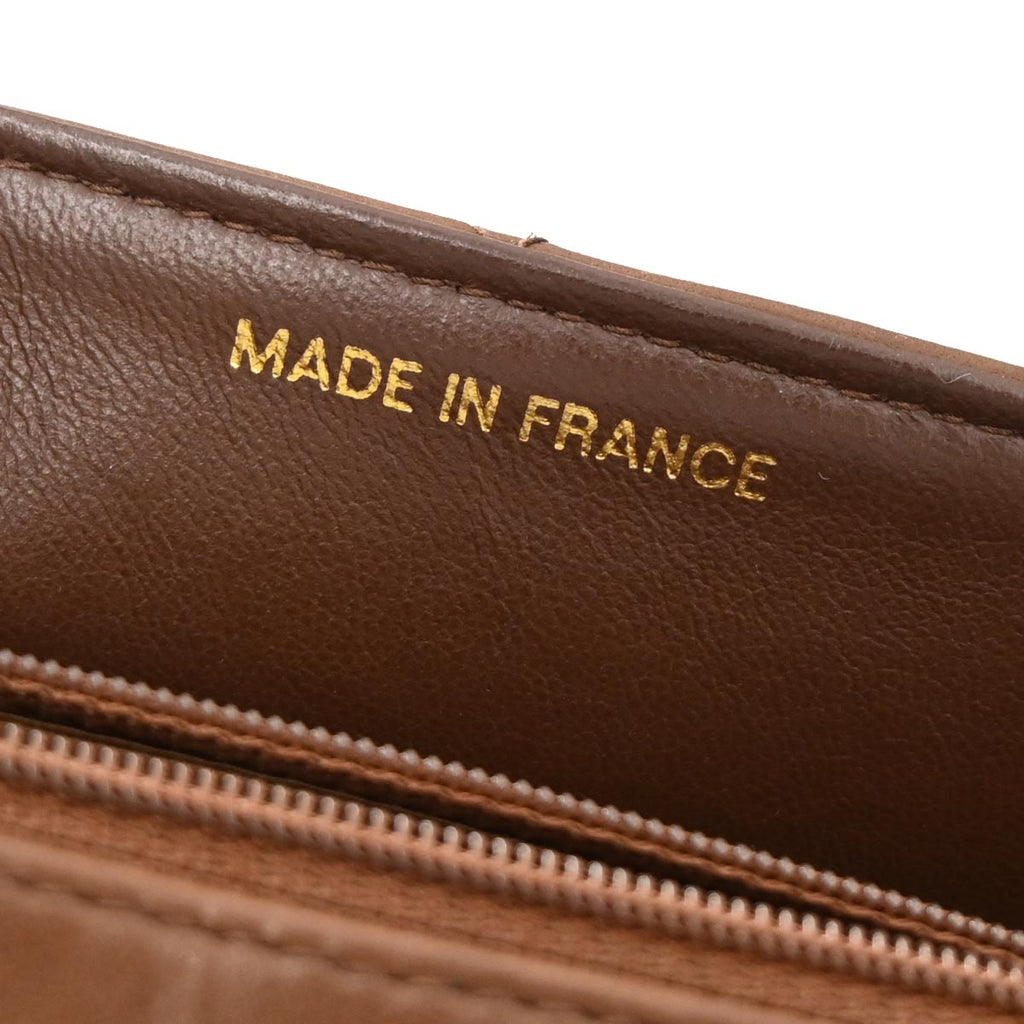 Chanel 1991-1994 Brown Lambskin Small Diana Shoulder Bag