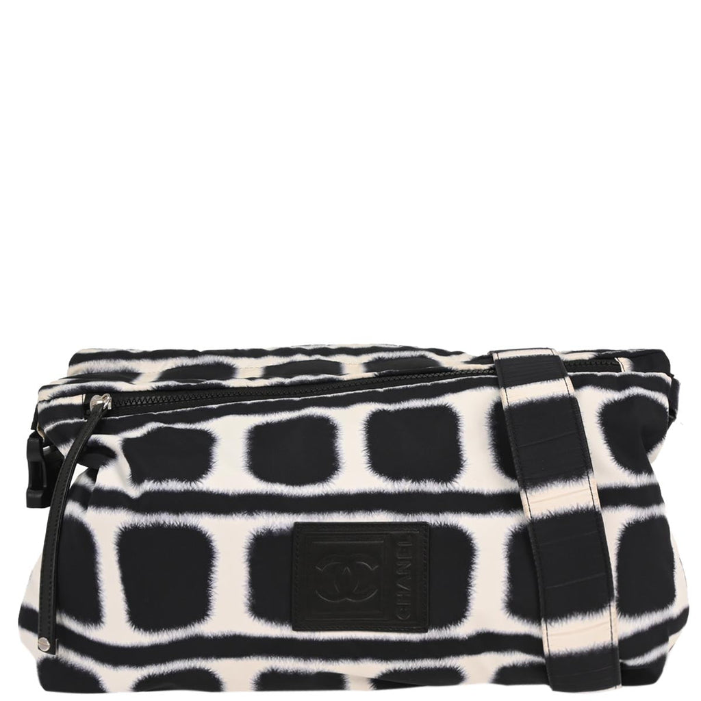 Chanel 2006-2008 Black Nylon Sport Line Reversible Shoulder Bag