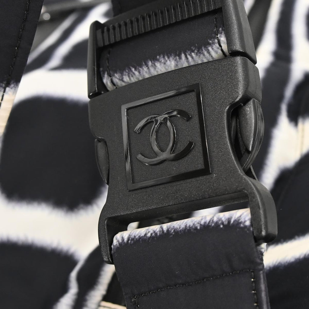 Chanel 2006-2008 Black Nylon Sport Line Reversible Shoulder Bag