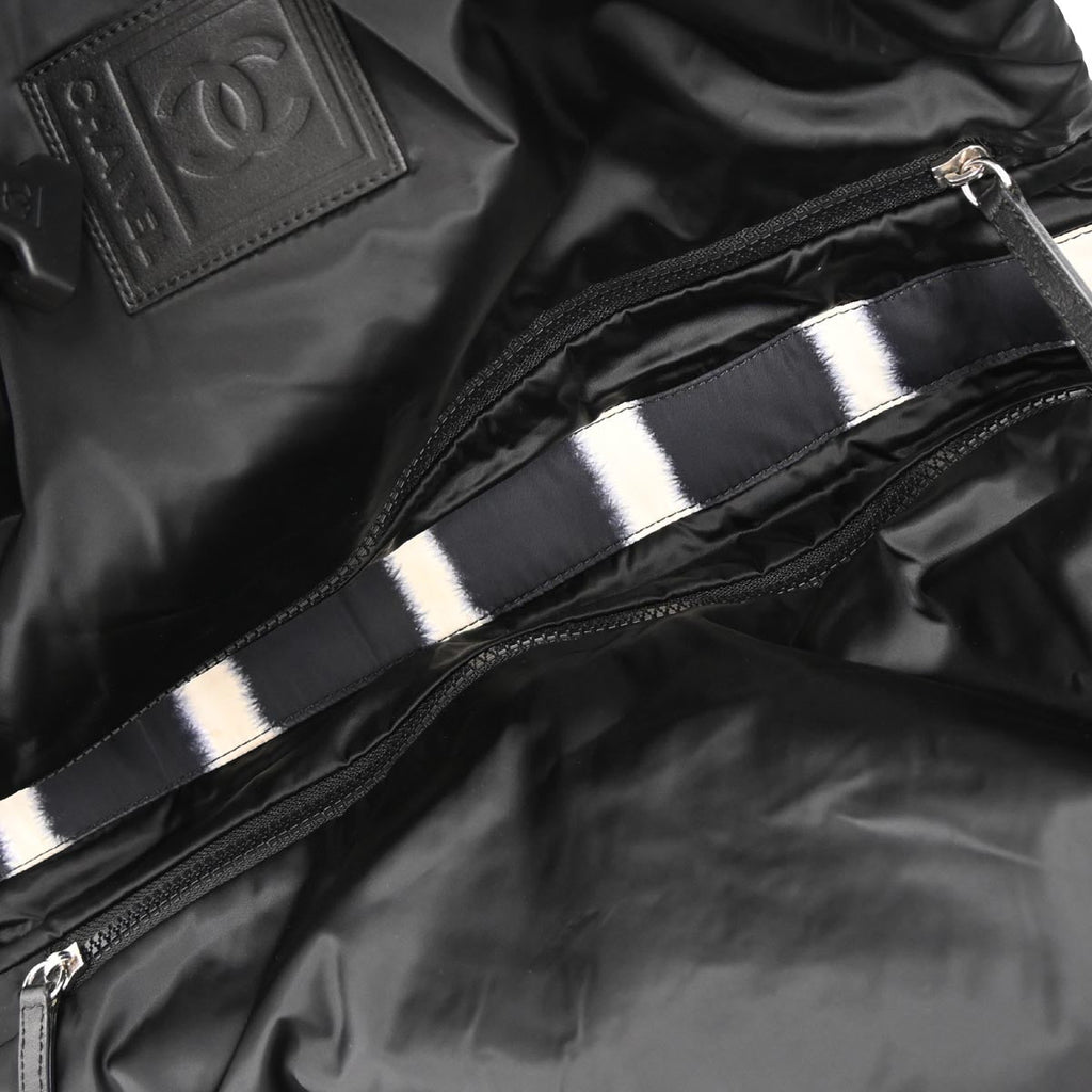 Chanel 2006-2008 Black Nylon Sport Line Reversible Shoulder Bag