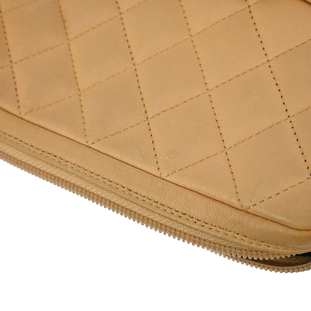 Chanel Beige Black Calfskin Cambon Ligne Crossbody Bag