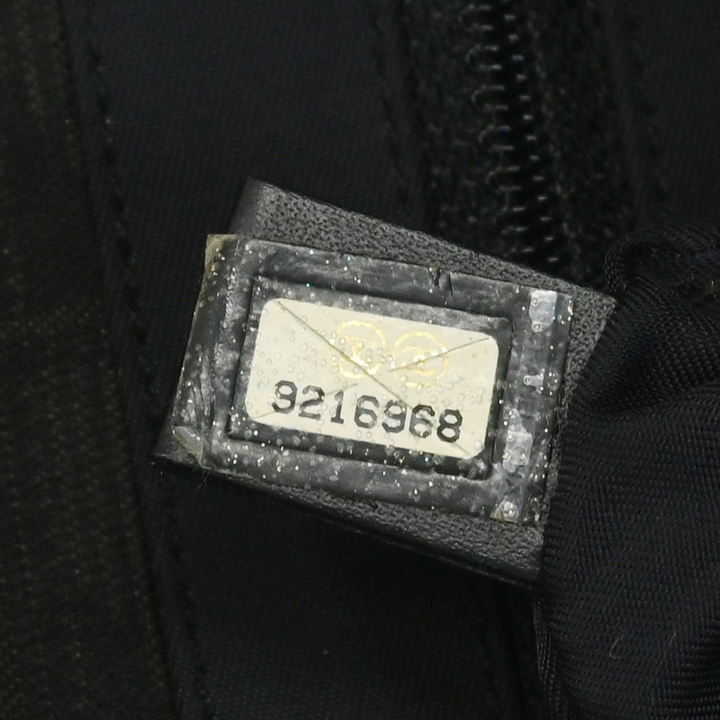 Chanel 2005-2006 Brown Black Jacquard Nylon Travel Line Tote Bag