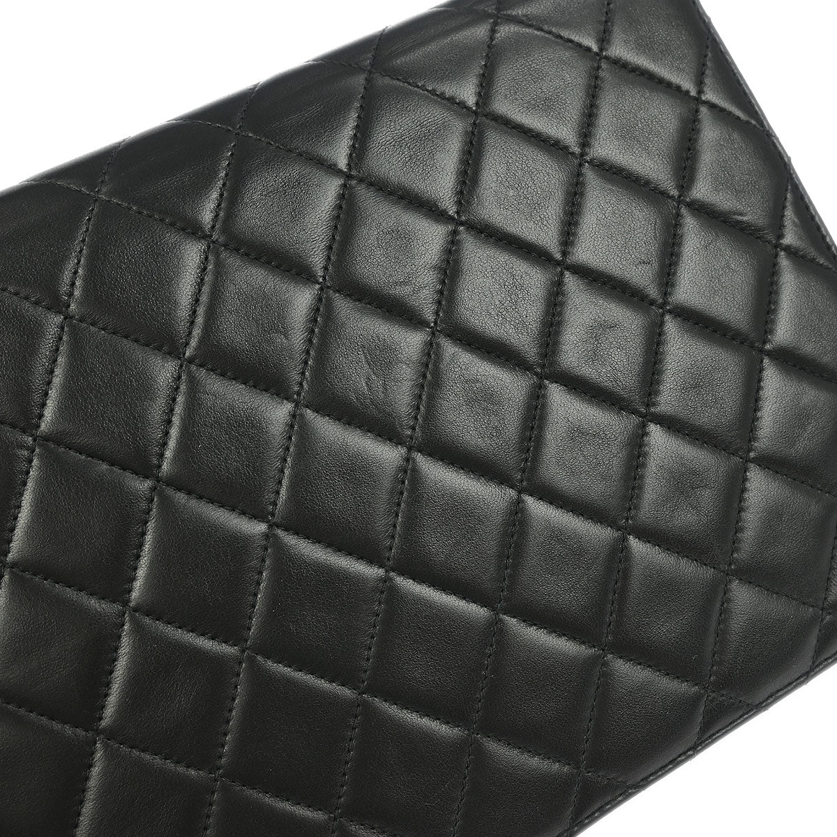 Chanel 2002-2003 Black Lambskin Turnlock Medium Half Flap Shoulder Bag