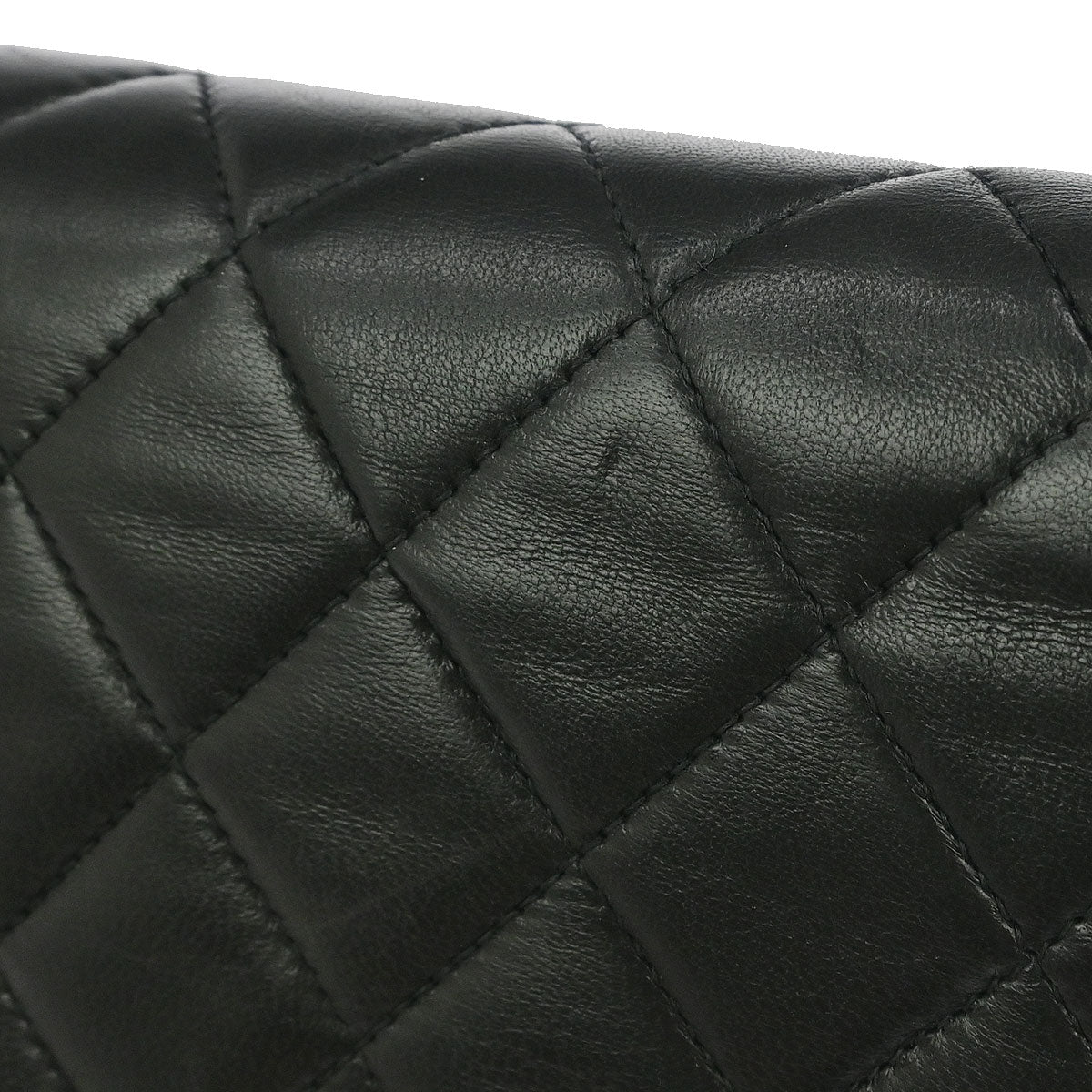 Chanel 2002-2003 Black Lambskin Turnlock Medium Half Flap Shoulder Bag