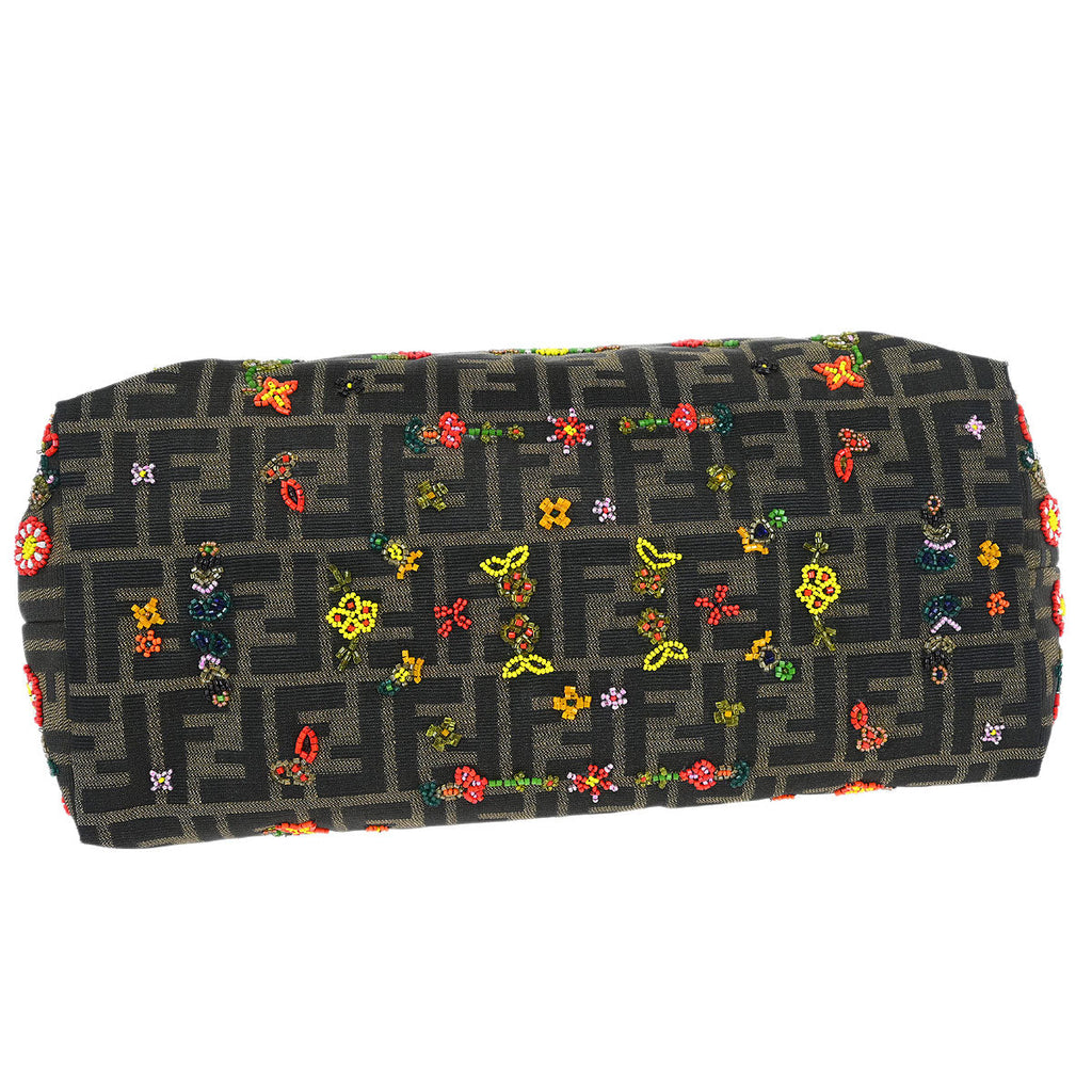 Fendi * Brown Beaded Zucca Tote Bag