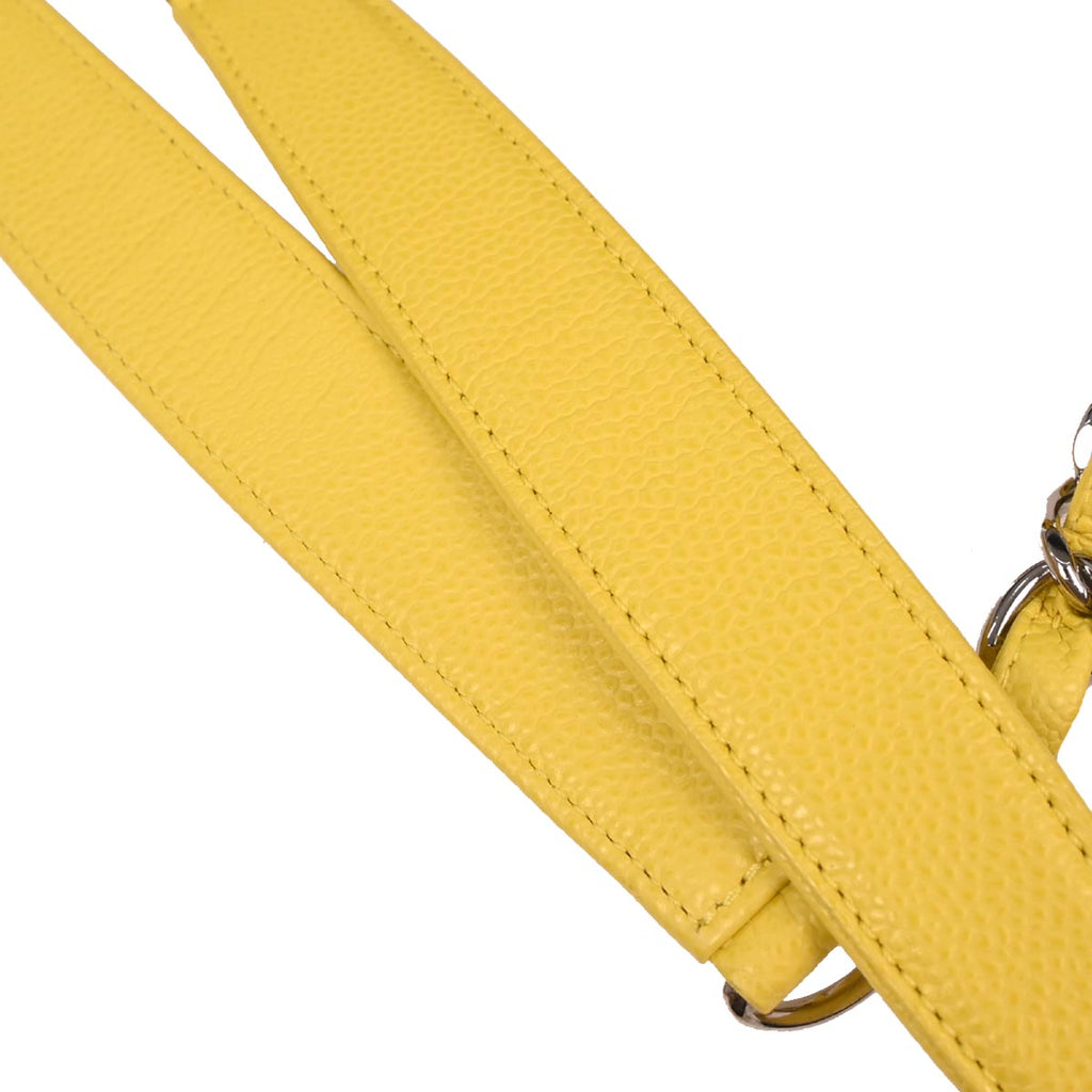 Chanel 2009-2010 Yellow Caviar Petite Shopping Tote PST Chain Handbag