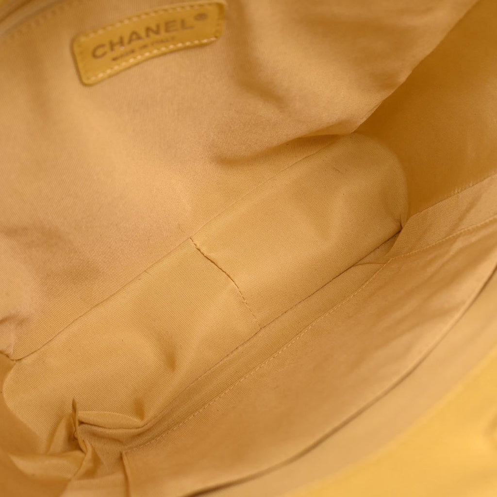 Chanel 2009-2010 Yellow Caviar Petite Shopping Tote PST Chain Handbag