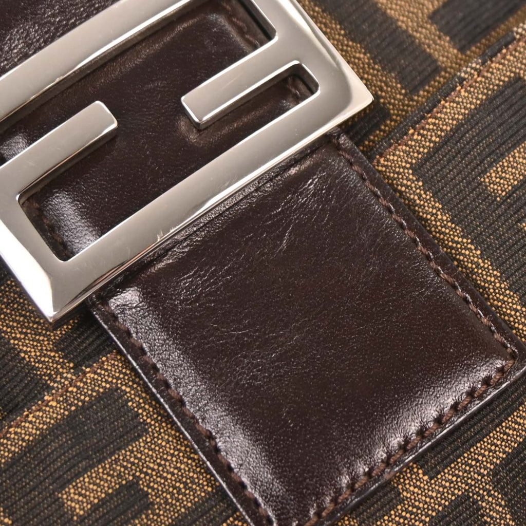 Fendi Brown Canvas Zucca Baguette Handbag