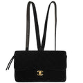 Chanel Black Velvet Backpack