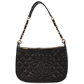 Chanel 2004-2005 Black Caviar Hobo Bag