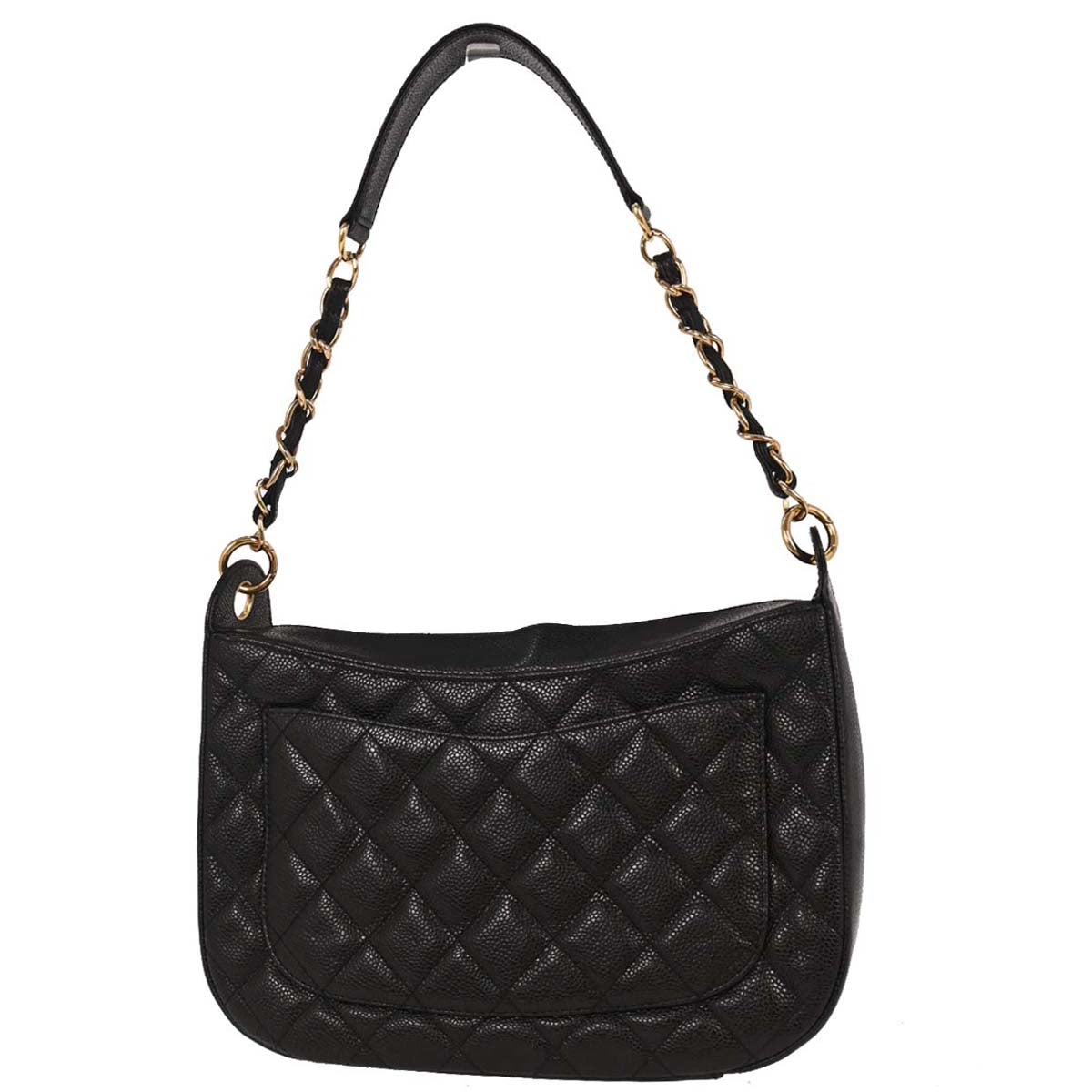 Chanel 2004-2005 Black Caviar Hobo Bag