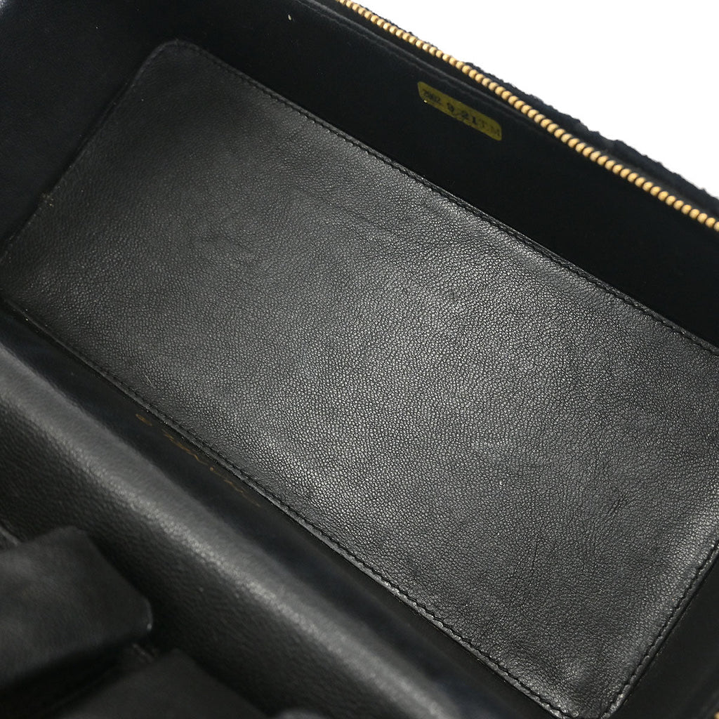 Chanel Black Wool Wild Stitch Vanity Handbag