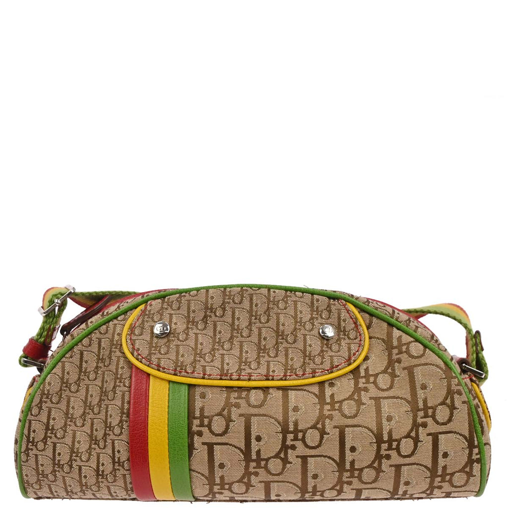 Christian Dior Rasta-Color Trotter Saddle Shoulder Bag