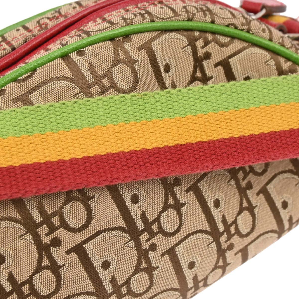 Christian Dior Rasta-Color Trotter Saddle Shoulder Bag