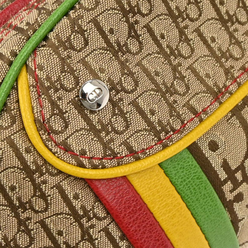 Christian Dior Rasta-Color Trotter Saddle Shoulder Bag