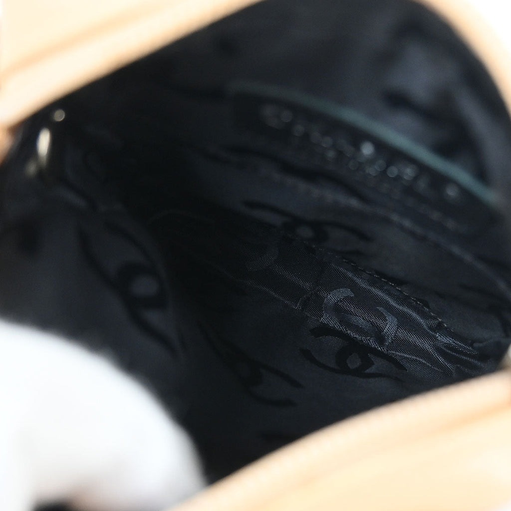 Chanel Beige Black Calfskin Cambon Ligne Crossbody Bag