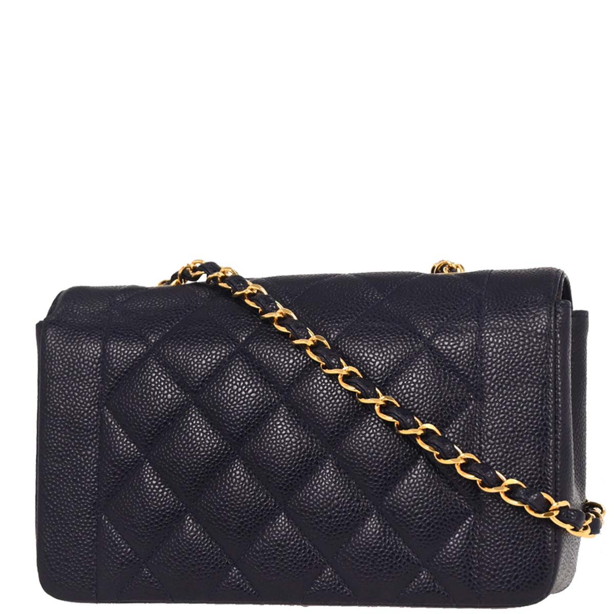 Chanel Navy Caviar Small Diana Shoulder Bag