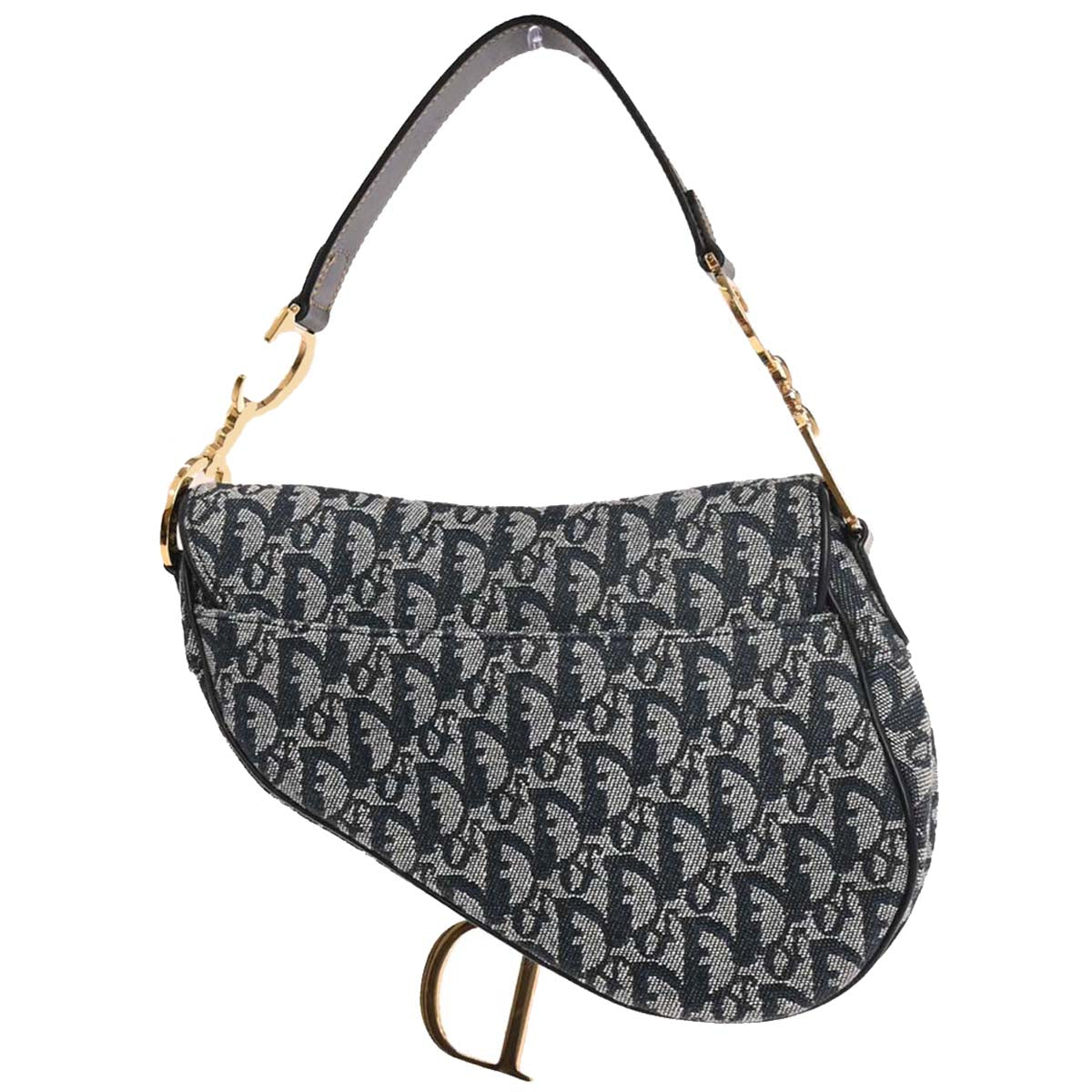 Christian Dior Navy Trotter Saddle Handbag