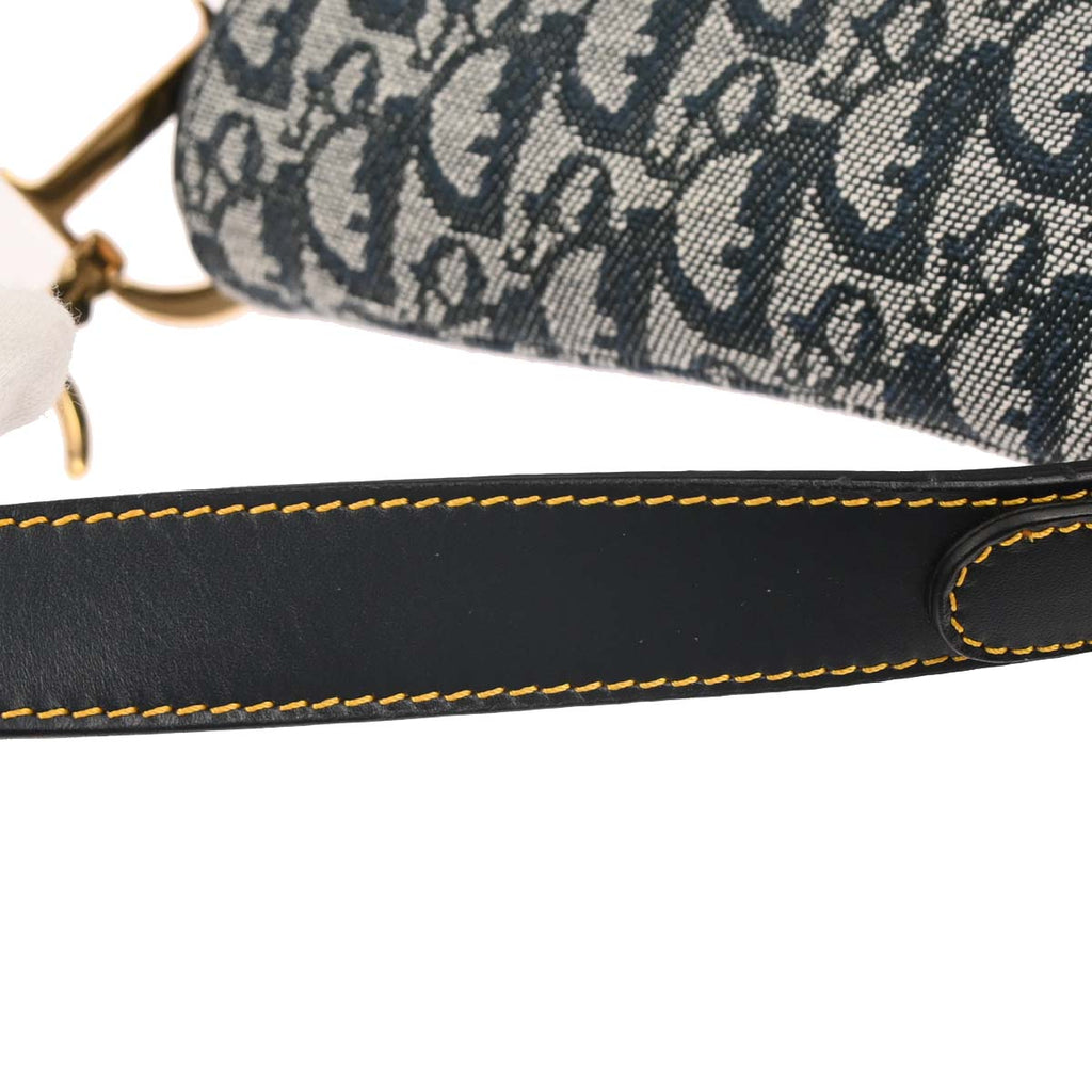 Christian Dior Navy Trotter Saddle Handbag