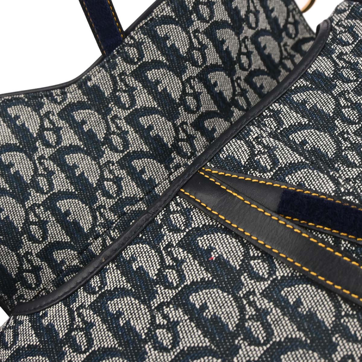 Christian Dior Navy Trotter Saddle Handbag