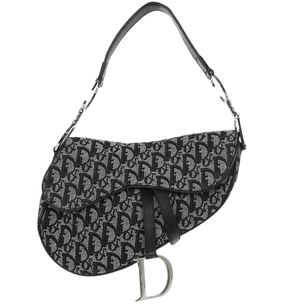Christian Dior Black Trotter Saddle Handbag