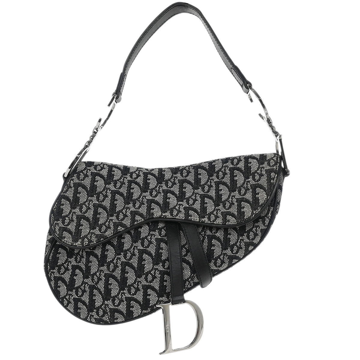 Christian Dior Black Trotter Saddle Handbag