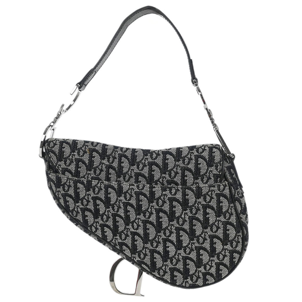 Christian Dior Black Trotter Saddle Handbag