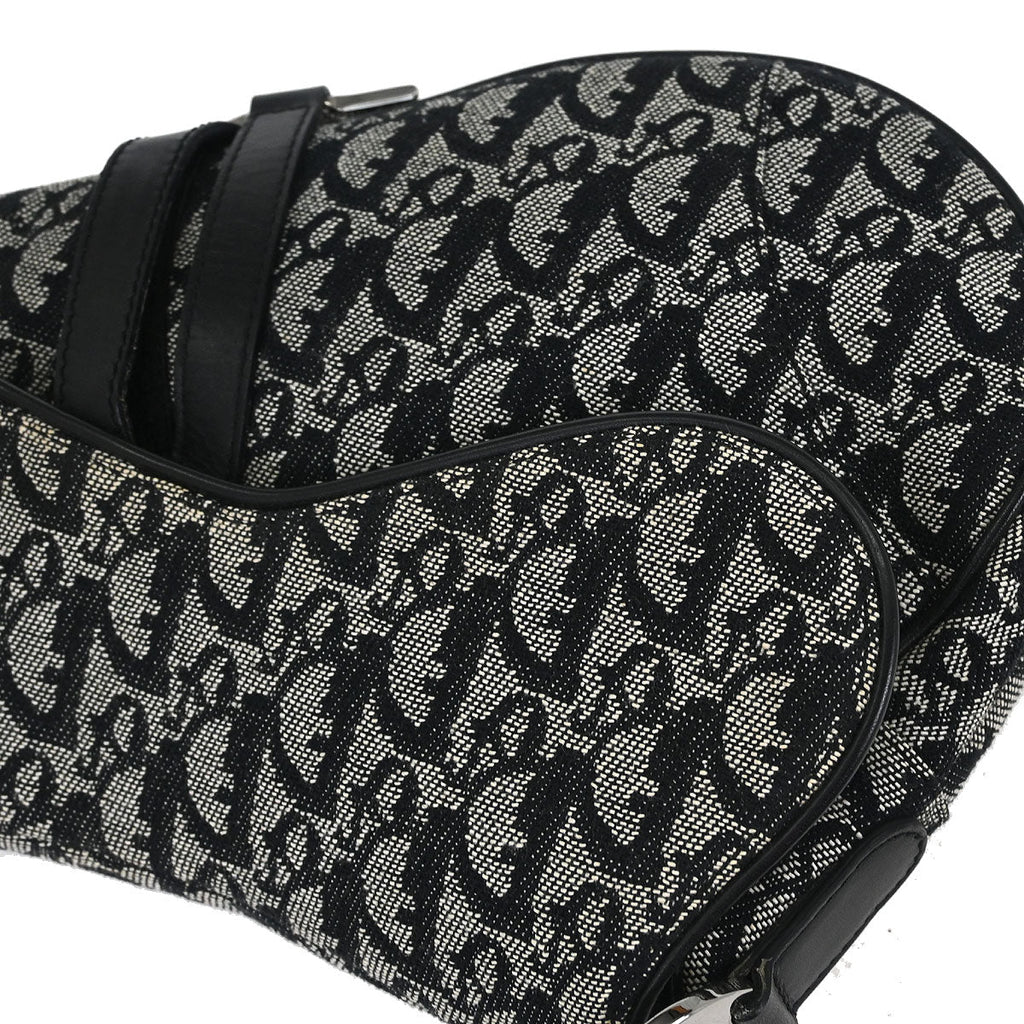 Christian Dior Black Trotter Saddle Handbag