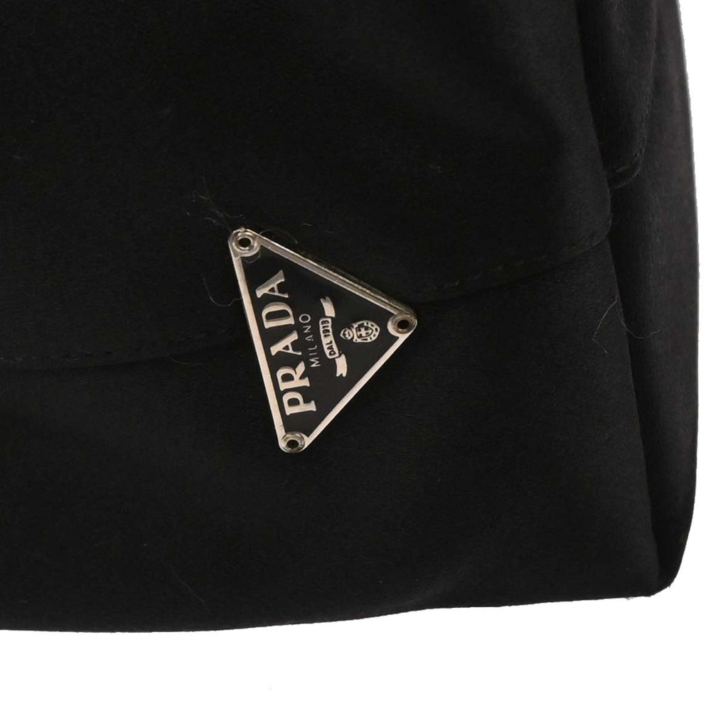 Prada Black Satin Tote Handbag