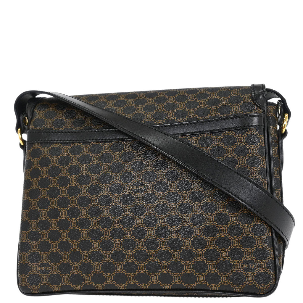 Celine Black PVC Macadam Shoulder Bag