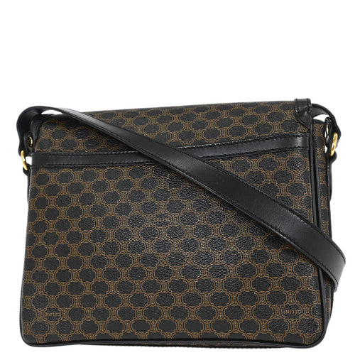 Celine Black PVC Macadam Shoulder Bag