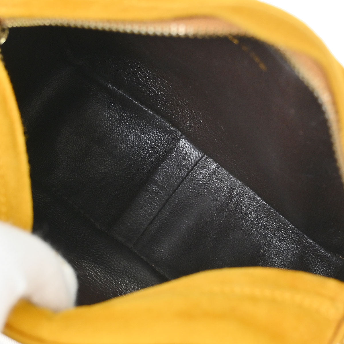 Chanel 1989-1991 Yellow Suede Camera Bag Mini