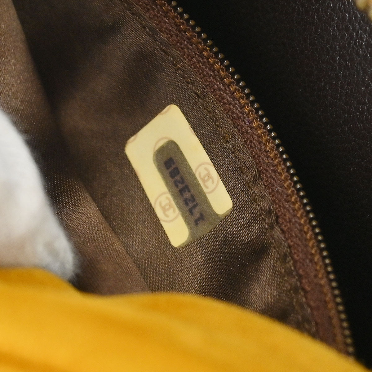 Chanel 1989-1991 Yellow Suede Camera Bag Mini