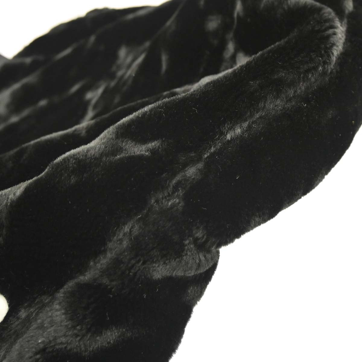 Fendi * Black Fur Nylon Zucca Tote Handbag