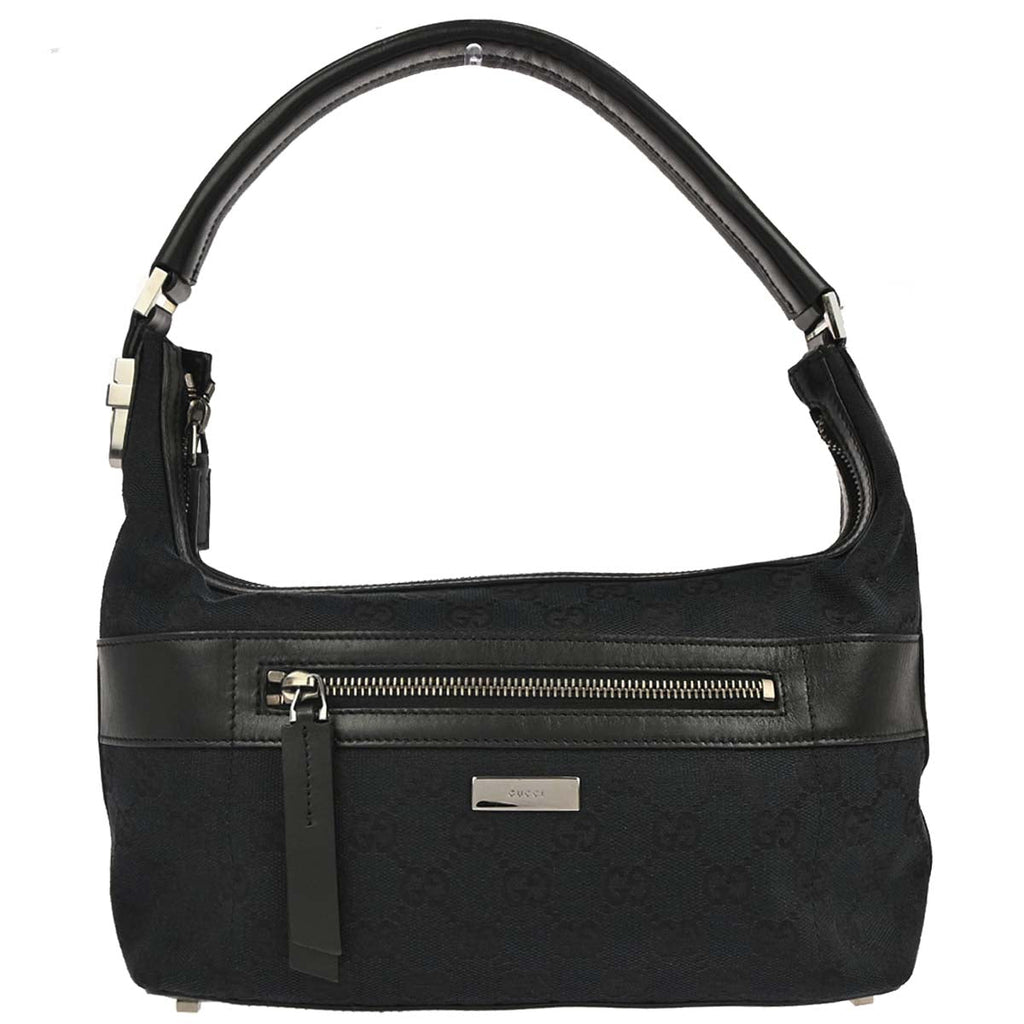 Gucci Black Canvas GG Handbag