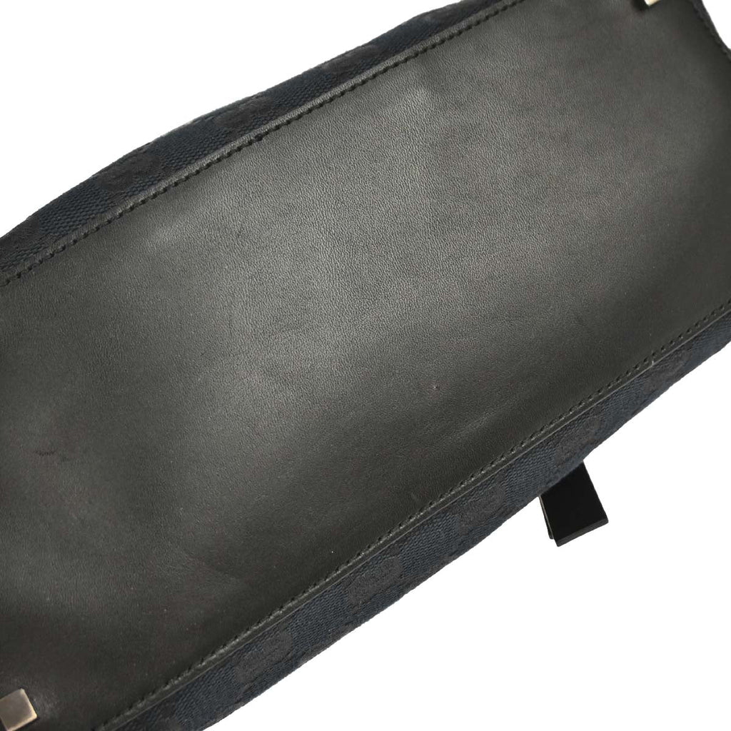 Gucci Black Canvas GG Handbag