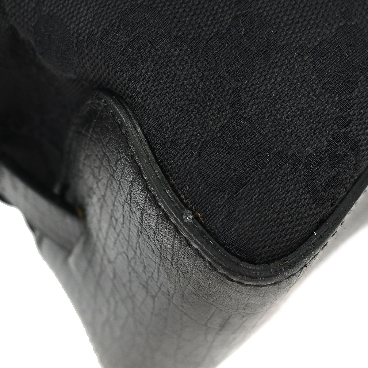 Gucci Black Canvas GG Tote Handbag