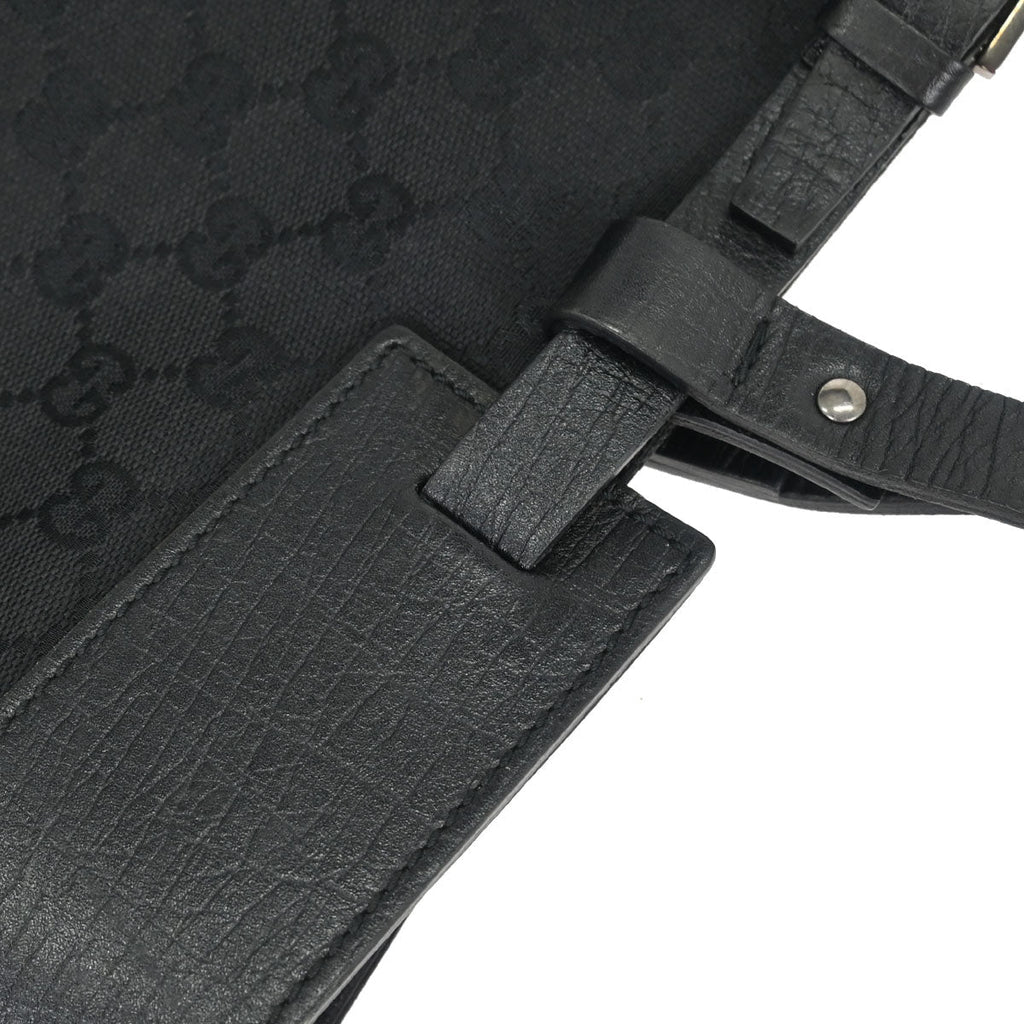 Gucci Black Canvas GG Tote Handbag