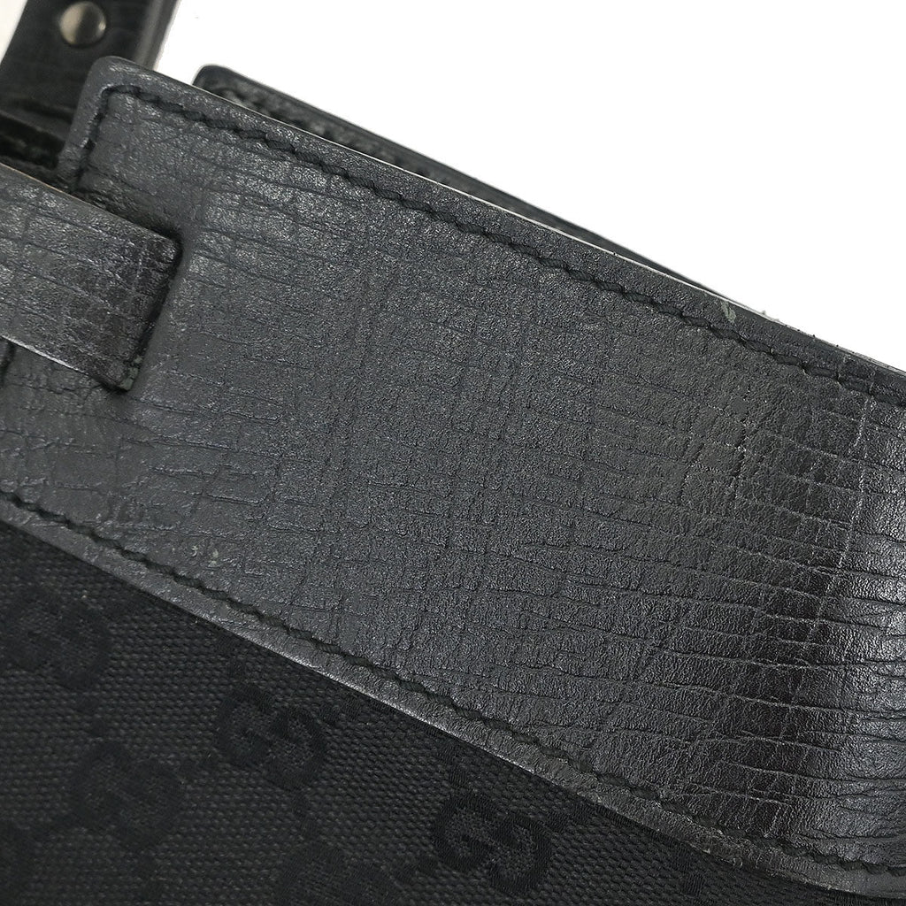 Gucci Black Canvas GG Tote Handbag