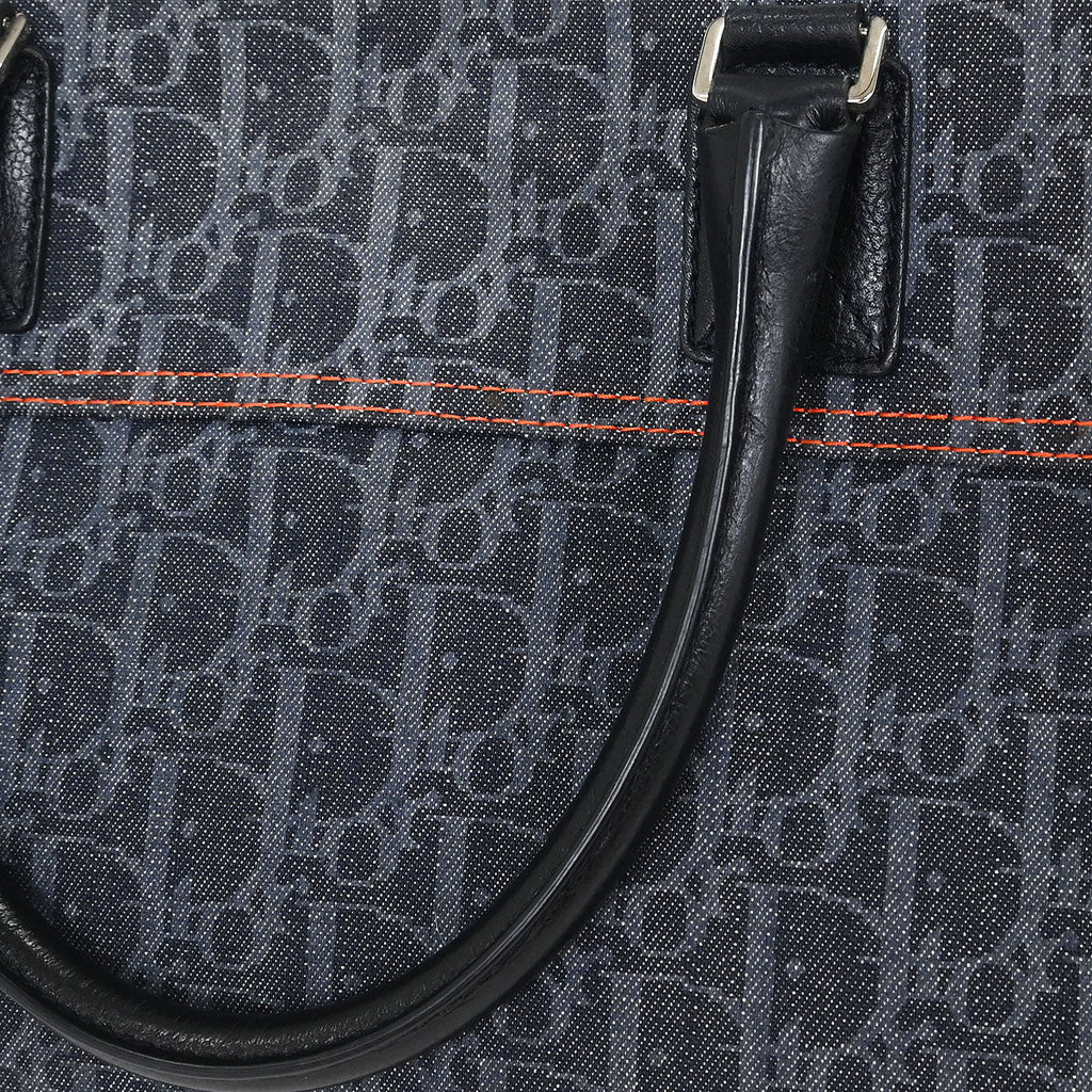 Christian Dior Navy Trotter Flight Handbag