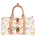 Louis Vuitton 2004 White Monogram Multicolor Keepall 45 Handbag M92641
