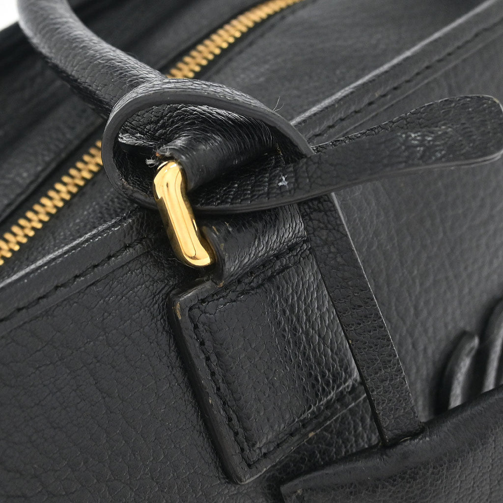 Loewe Black Leather Amazona 28 Handbag