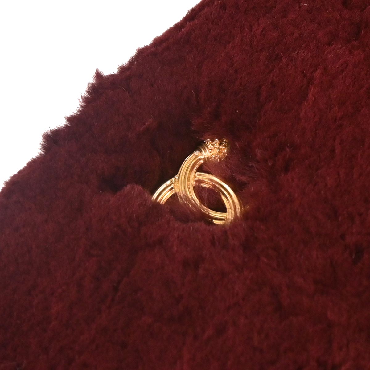 Chanel 2016-2017 Bordeaux Lapin Fur WOC Wallet On Chain Shoulder Bag
