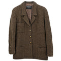 Chanel Single Breasted Jacket Brown